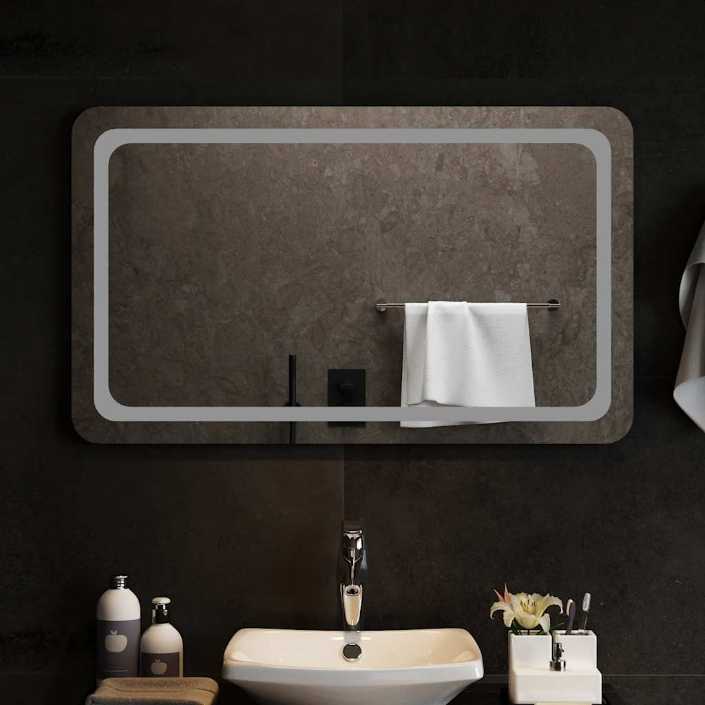 Vidaxl badkamerspiegel led 100x60 cm