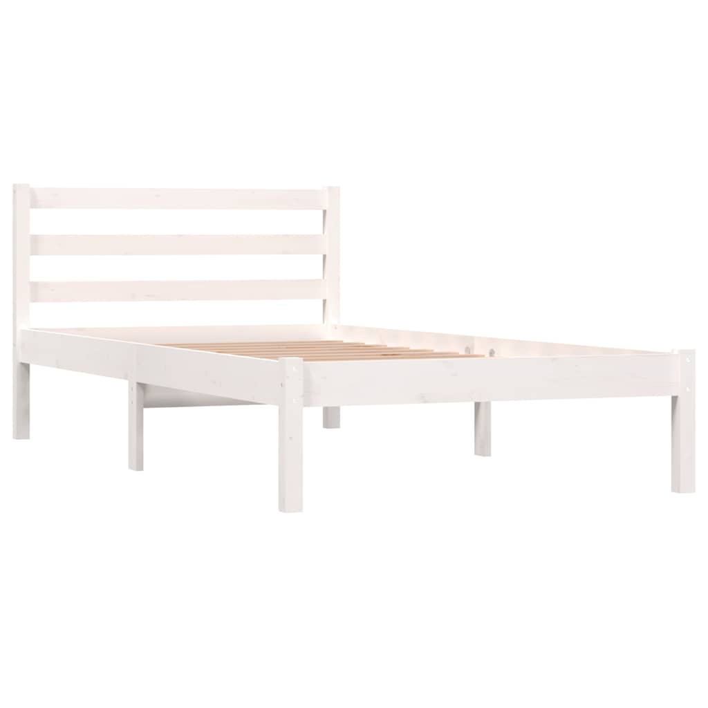 Vidaxl bedframe massief grenenhout wit 90x190 cm
