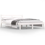Vidaxl bedframe massief grenenhout wit 120x190 cm