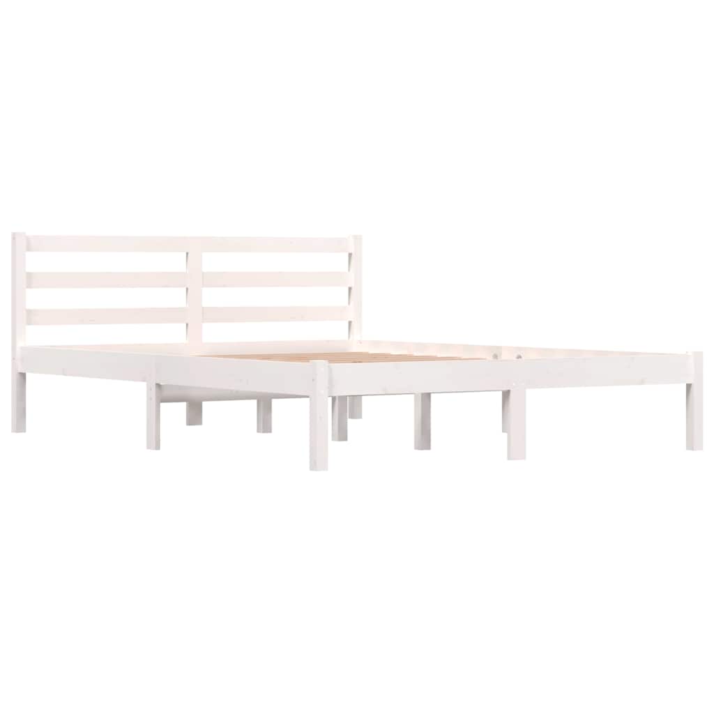 Vidaxl bedframe massief grenenhout wit 120x190 cm