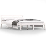 Vidaxl bedframe massief grenenhout wit 135x190 cm