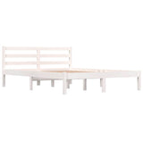 Vidaxl bedframe massief grenenhout wit 135x190 cm