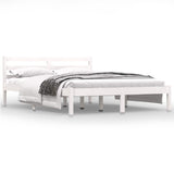 Vidaxl bedframe massief grenenhout wit 140x190 cm