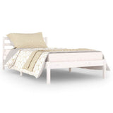 Vidaxl bedframe massief grenenhout wit 100x200 cm