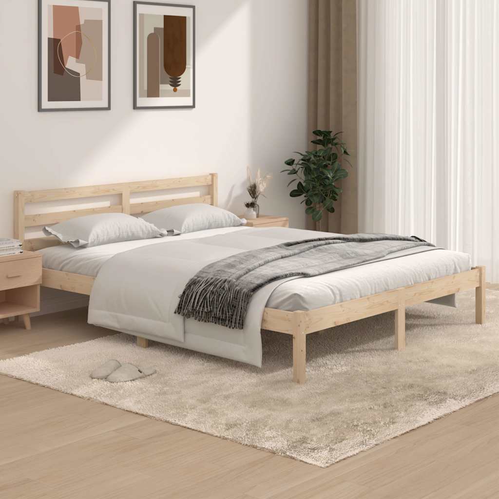 Vidaxl bedframe massief grenenhout 150x200 cm