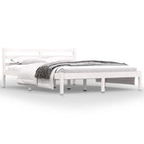 Vidaxl bedframe massief grenenhout wit 150x200 cm