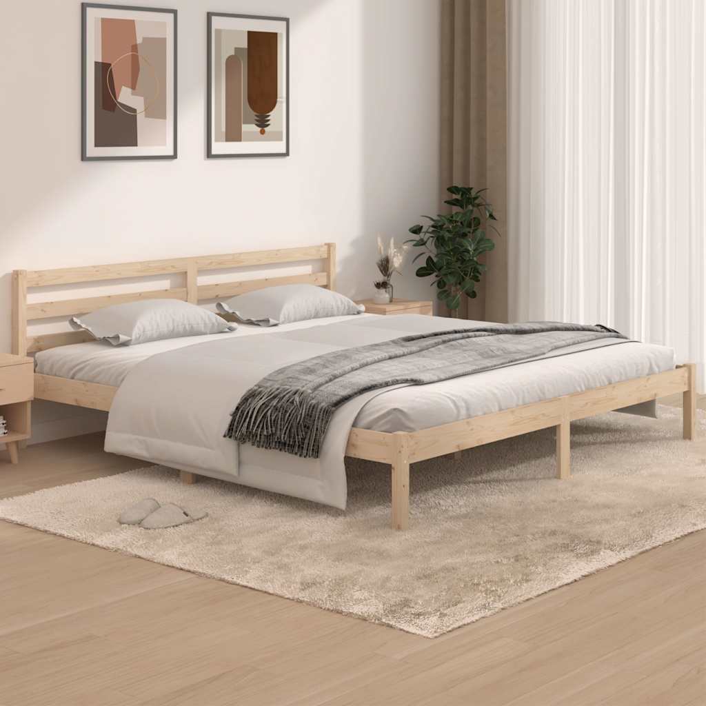 Vidaxl bedframe massief grenenhout 180x200 cm