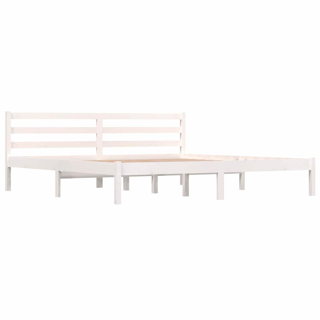 Vidaxl bedframe massief grenenhout 180x200 cm wit