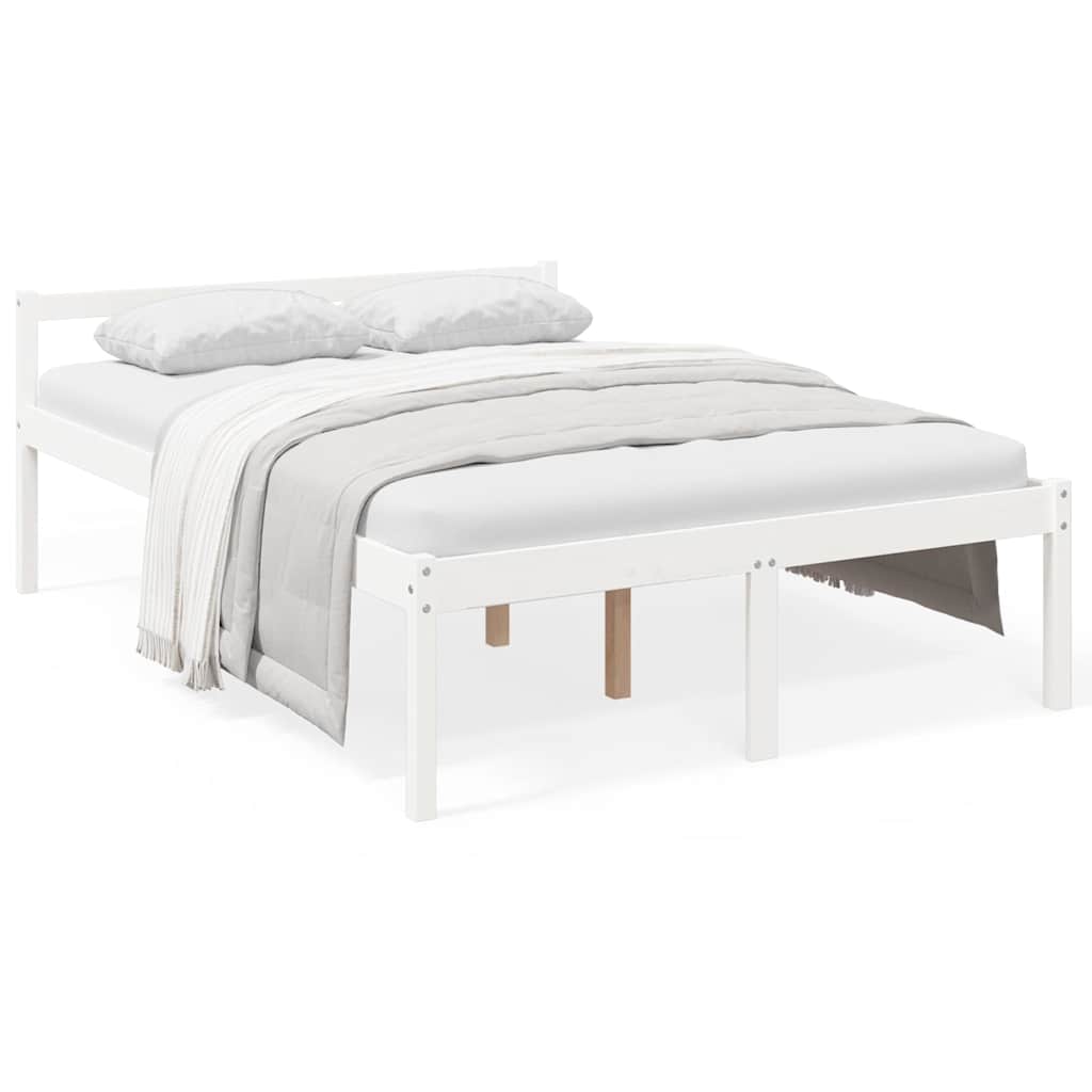 Vidaxl seniorenbed massief grenenhout wit 120x190 cm
