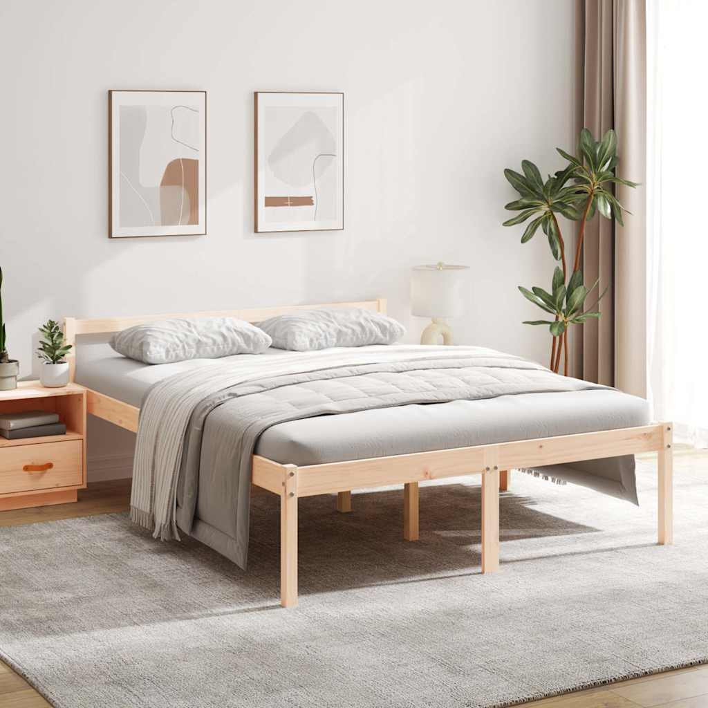 Vidaxl seniorenbed massief grenenhout 160x200 cm