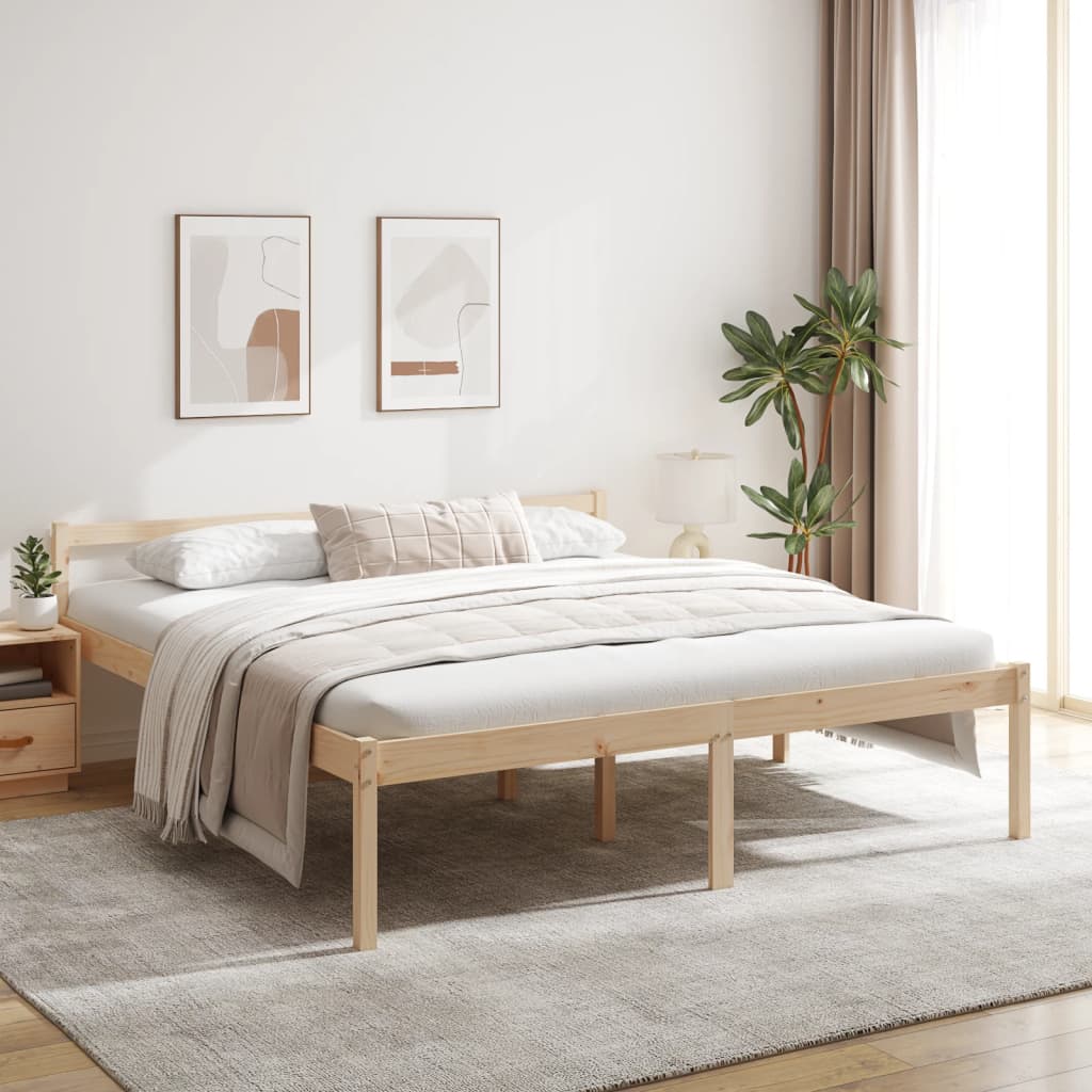 Vidaxl seniorenbed massief grenenhout 200x200 cm