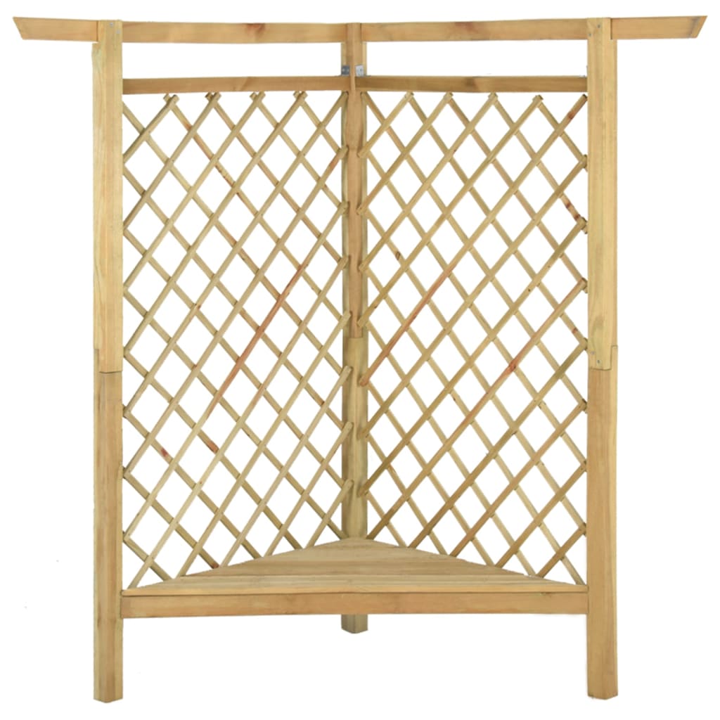 Vidaxl Corner Pergola con sofá 166x81x174 cm de madera de pino impregnada