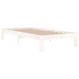 Vidaxl bedframe massief hout wit 90x190 cm
