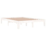 Vidaxl bedframe massief hout wit 135x190 cm