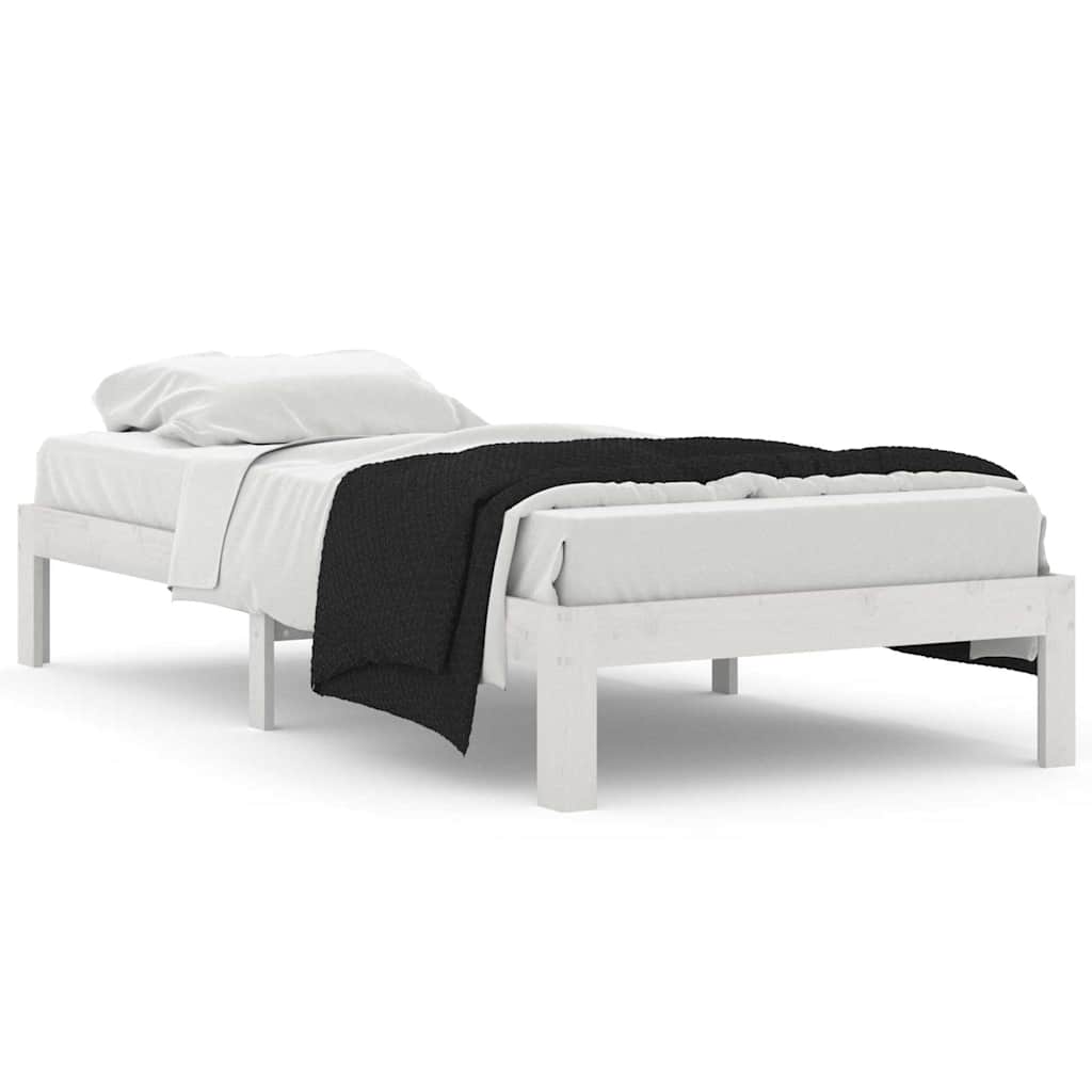 Vidaxl bedframe massief grenenhout wit 90x200 cm
