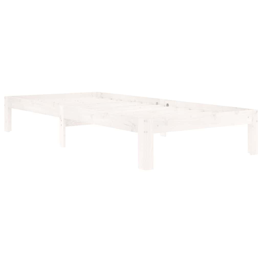 Vidaxl bedframe massief grenenhout wit 90x200 cm
