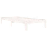 Vidaxl bedframe massief grenenhout wit 90x200 cm