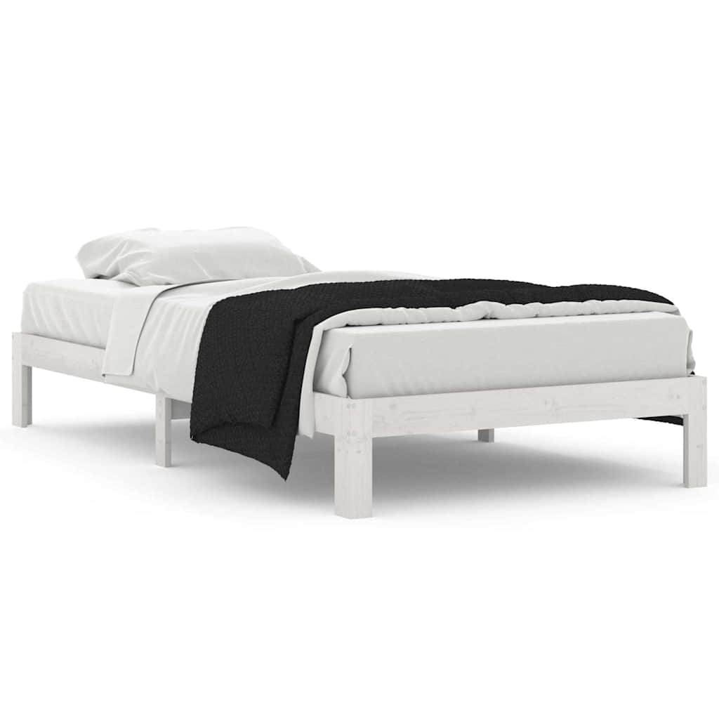 Vidaxl bedframe massief grenenhout wit 100x200 cm