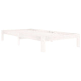 Vidaxl bedframe massief grenenhout wit 100x200 cm