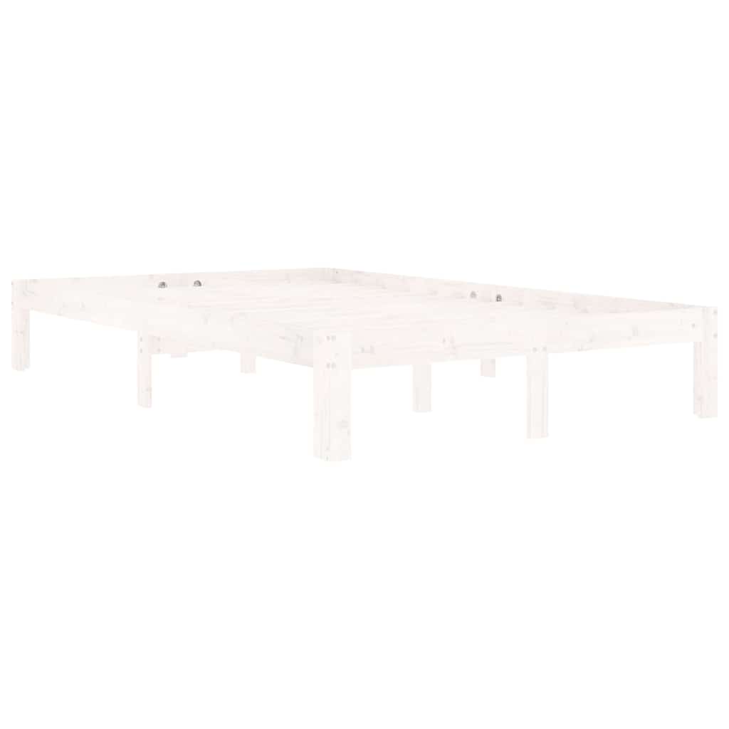 Vidaxl bedframe massief grenenhout wit 120x200 cm