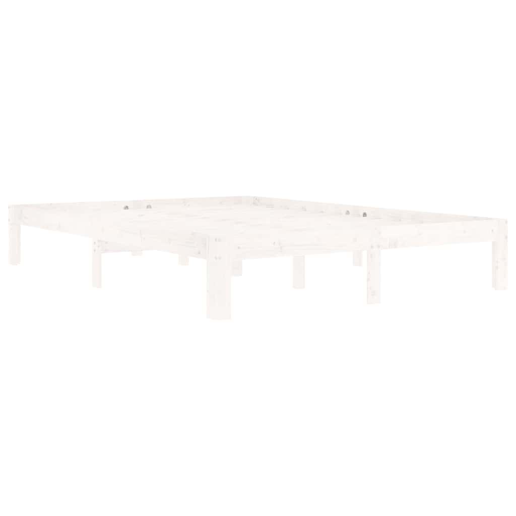 Vidaxl bedframe massief grenenhout wit 140x200 cm