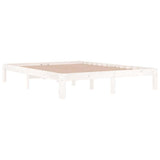 Vidaxl bedframe massief hout wit 150x200 cm