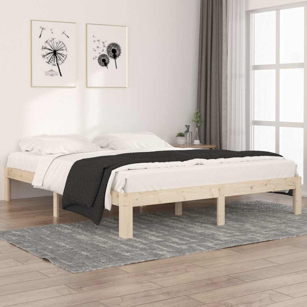 Vidaxl bedframe massief grenenhout 160x200 cm