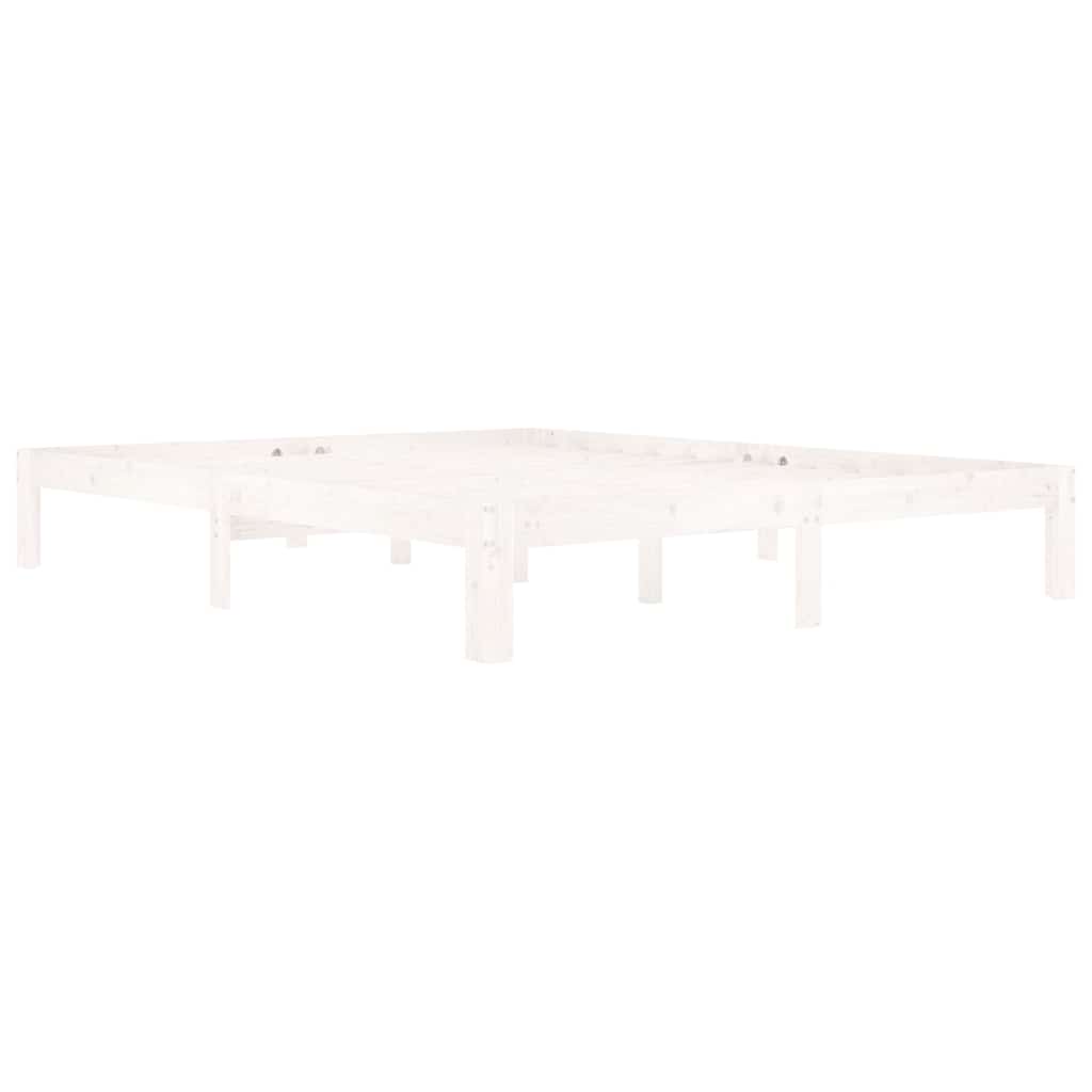 Vidaxl bedframe massief grenenhout wit 160x200 cm
