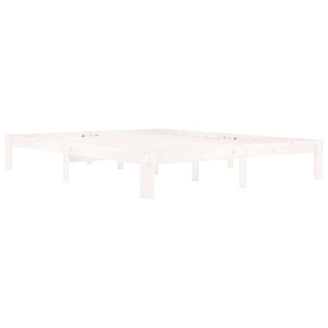 Vidaxl bedframe massief grenenhout wit 160x200 cm