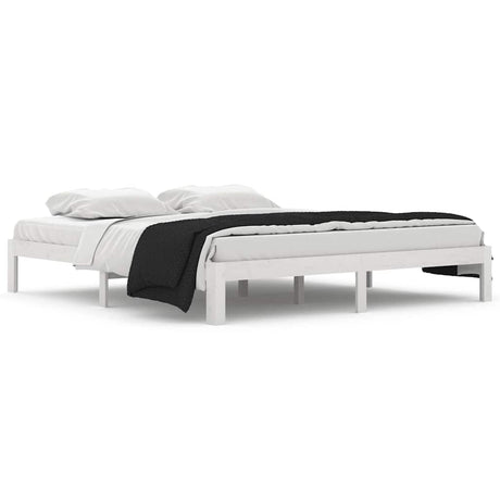 Vidaxl bedframe massief hout wit 180x200 cm