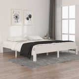 Vidaxl bedframe massief hout wit 180x200 cm