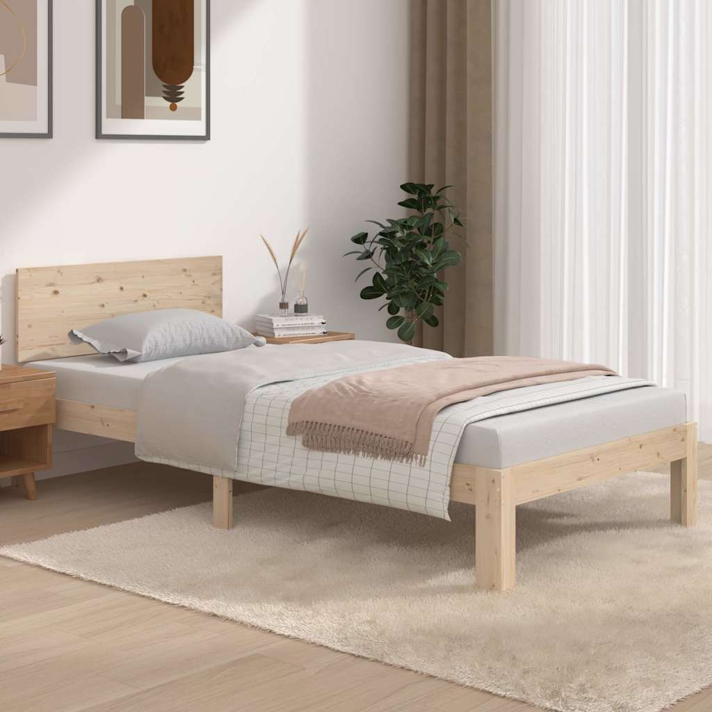 Vidaxl bedframe massief hout 90x190 cm