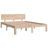 Vidaxl bedframe massief grenenhout 140x190 cm