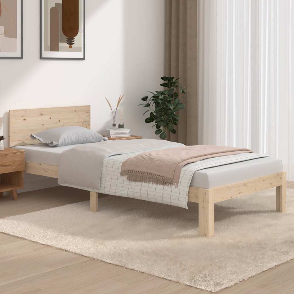Vidaxl bedframe massief grenenhout 90x200 cm