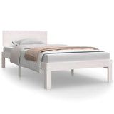 Vidaxl bedframe massief grenenhout wit 90x200 cm