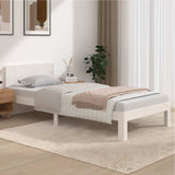 Vidaxl bedframe massief grenenhout wit 90x200 cm