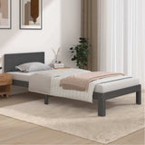 Vidaxl bedframe massief grenenhout grijs 90x200 cm