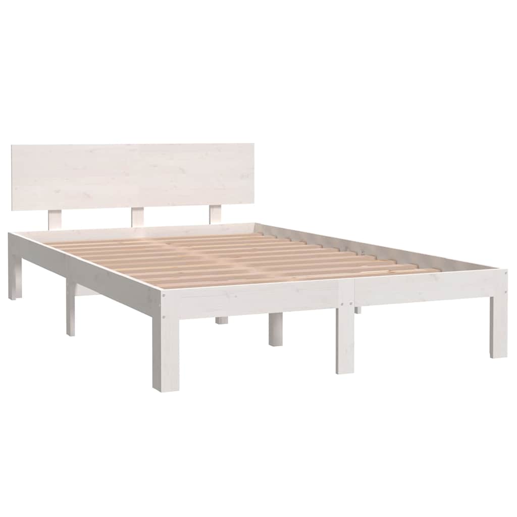 Vidaxl bedframe massief grenenhout wit 120x200 cm
