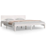 Vidaxl bedframe massief hout wit 180x200 cm