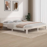 Vidaxl bedframe massief hout wit 180x200 cm