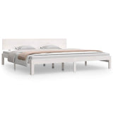 Vidaxl bedframe massief grenenhout wit 200x200 cm
