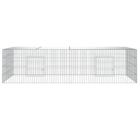 Vidaxl konijnenkooi met 2 panelen 220x110x55 cm gegalvaniseerd ijzer