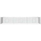 Vidaxl konijnenkooi met 3 panelen 325x109x54 cm gegalvaniseerd ijzer