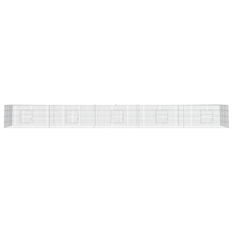 Vidaxl konijnenkooi met 5 panelen 541x109x54 cm gegalvaniseerd ijzer