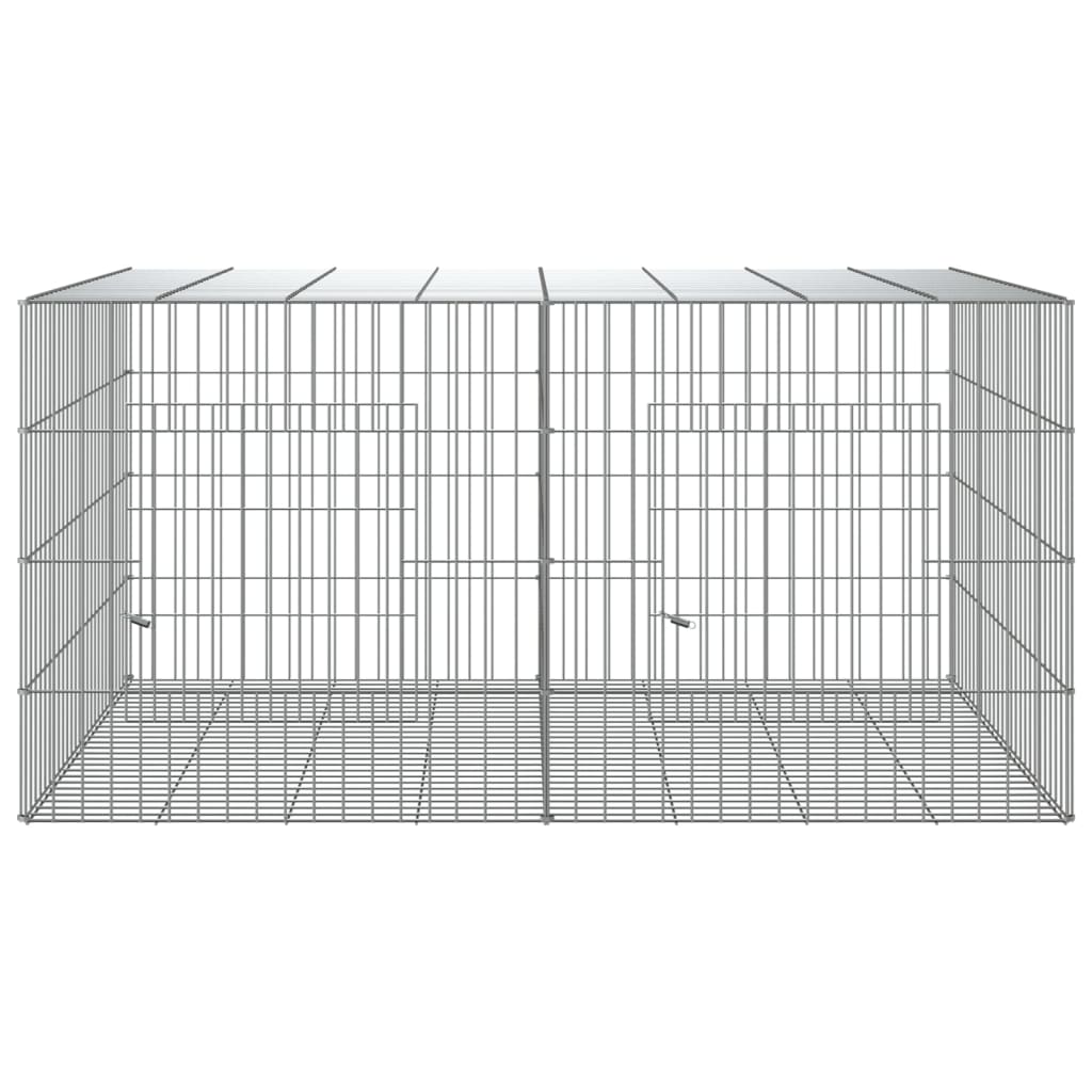 Klatka królika vidaxl z 2 paneli 110x79x54 cm ocynkowane żelazo