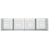 Vidaxl konijnenkooi met 4 panelen 217x79x54 cm gegalvaniseerd ijzer