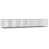 Vidaxl konijnenkooi met 6 panelen 327x79x54 cm gegalvaniseerd ijzer