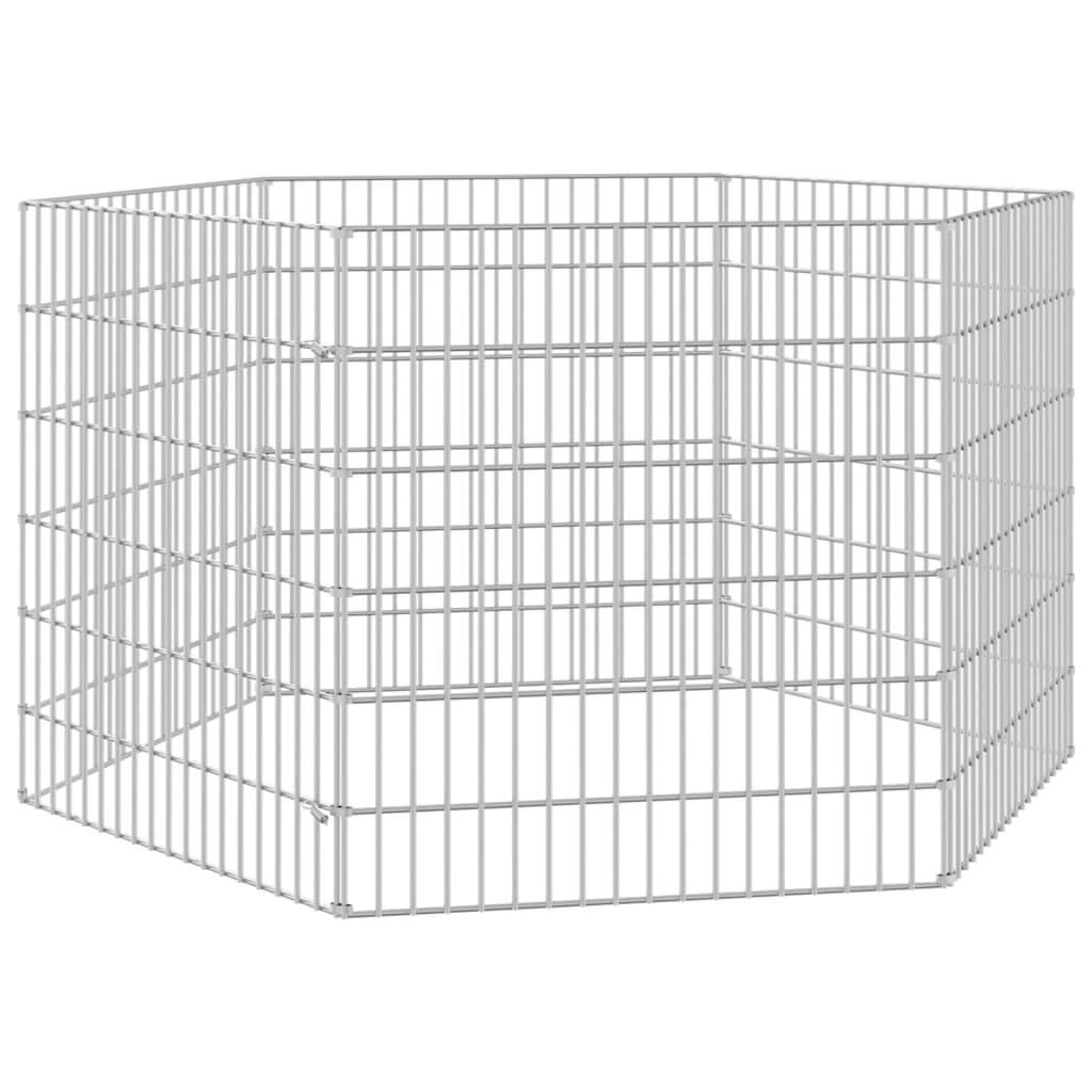 VidaXL Animal Shelter 6 panels 54x60 cm galvanized iron