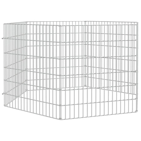Vidaxl dierenverblijf 6 panelen 54x60 cm gegalvaniseerd ijzer