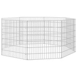 Vidaxl dierenverblijf 8 panelen 54x60 cm gegalvaniseerd ijzer